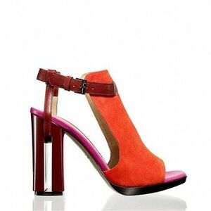 Reed Krakoff Bold Red and Burgundy Heels